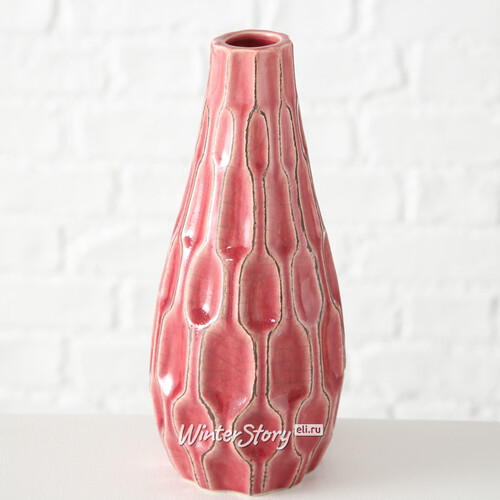 Керамическая ваза Жюстин 24 см розовая Boltze