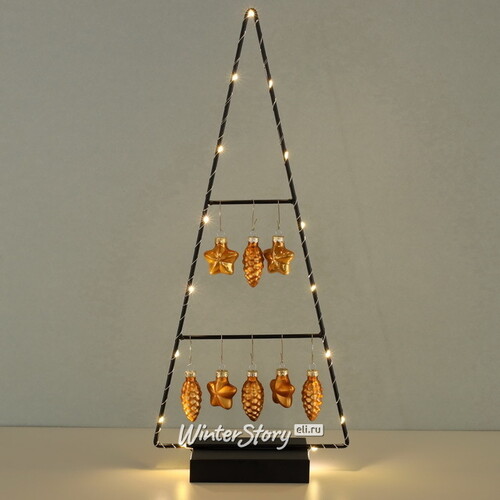 Декоративная светящаяся елка Франклин 52 см, 15 теплых белых LED ламп, на батарейках Edelman
