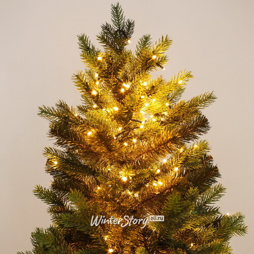 Искусственная елка с лампочками Грацио Премиум 120 см, теплые белые LED, ЛИТАЯ + ПВХ GREEN TREES