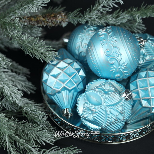 Набор пластиковых шаров Winter Candy: Light Blue 8 см, 16 шт Winter Deco