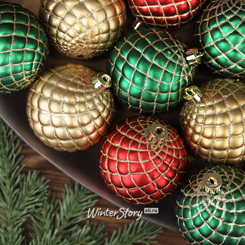 Набор пластиковых шаров Warm Christmas 8 см, 12 шт Winter Deco