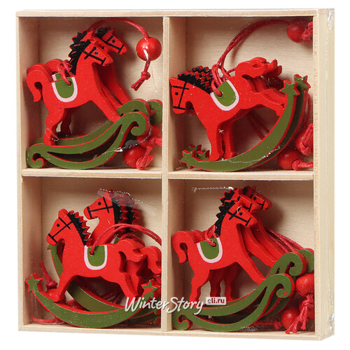 Набор елочных игрушек Лошадки из Долины Детства 5 см, 12 шт, подвеска Breitner