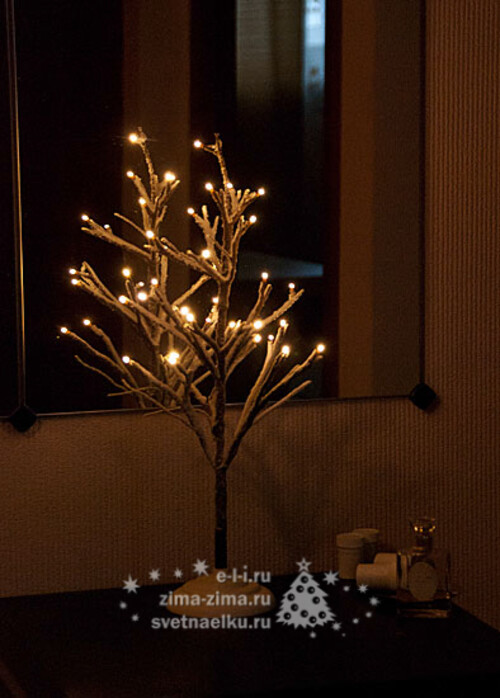 Мини дерево "Рождественское", на батарейках,  50 см, 24 LED ламп, теплый белый Kaemingk