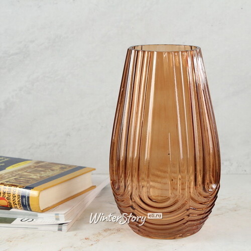 Стеклянная ваза Naples Sunset 25 см Kaemingk