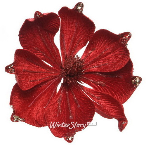 Искусственный цветок Магнолия Red Velvet 25 см Kaemingk