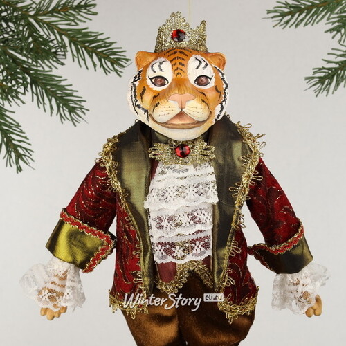 Елочная игрушка Тигр - Cerimonia Festiva 38 см, подвеска Christmas Deluxe