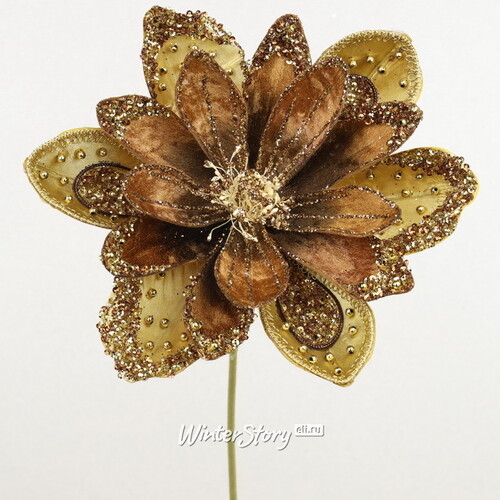 Искусственный цветок Кувшинка - Motavio Vega 56 см золотой Christmas Deluxe