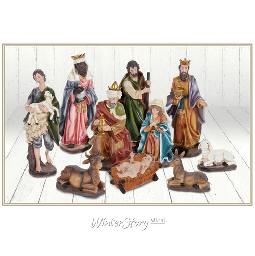 Вертеп с фигурками Миг Рождества 12-40 см, 10 статуэток Koopman