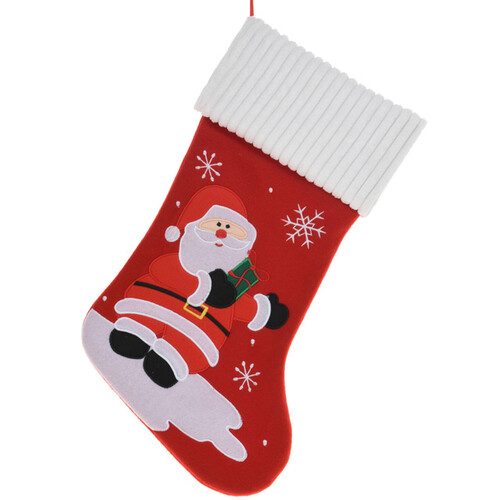 Новогодний носок для подарков Веселый Санта 46 см Koopman