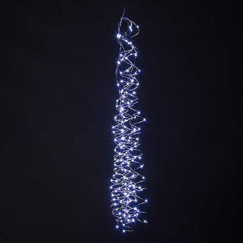Гирлянда Лучи Росы 10*2 м, 200 холодных белых мини LED ламп, серебряная проволока, IP44 Koopman