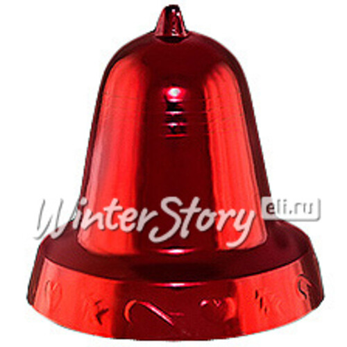 Елочная игрушка Колокольчик 10 см красный 4 шт Snowhouse
