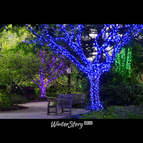 Гирлянды на деревья Клип Лайт Quality Light 30 м, 300 синих LED ламп, черный ПВХ, IP44 BEAUTY LED