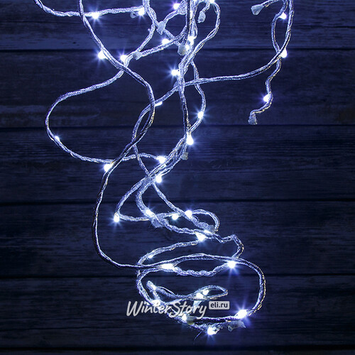 Гирлянда Лучи Росы 15*1.5 м, 200 холодных белых MINILED ламп, проволока - цветной шнур, IP20 BEAUTY LED