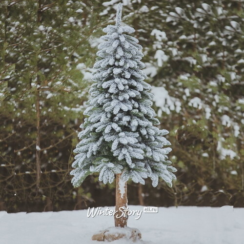 Искусственная елка Dakota заснеженная 120 см с натуральным стволом, ЛИТАЯ + ПВХ Decorland