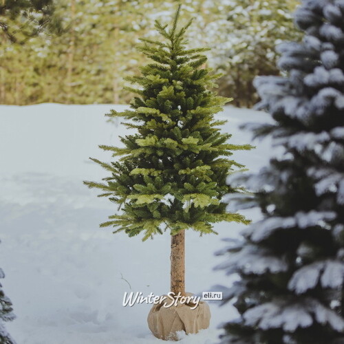 Искусственная елка Alaska 155 см с натуральным стволом, ЛИТАЯ + ПВХ Decorland