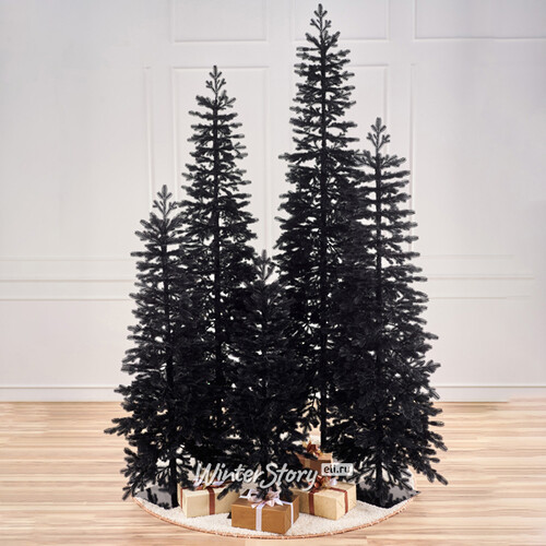 Искусственная стройная черная елка Тикко 125 см, ЛИТАЯ 100% Max Christmas