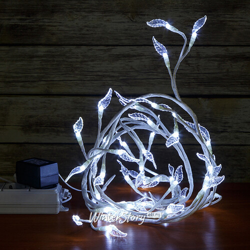 Светящаяся ветка Бельваллия 180 см, 48 холодных белых LED ламп, IP20 BEAUTY LED