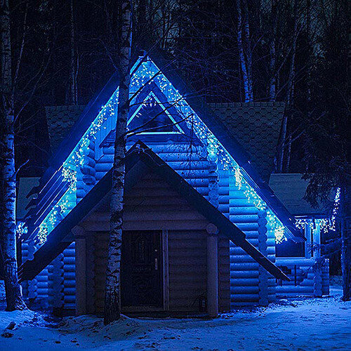 Светодиодная бахрома Legoled 3.1*0.5 м, 150 синих LED, белый КАУЧУК, соединяемая, IP54 BEAUTY LED