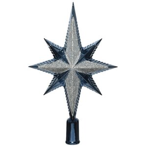 Верхушка Вифлеемская Звезда 25 см синий бархат Kaemingk фото 1