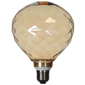 Стеклянная ретро лампа Алмазная карамель Е27 13 см Edelman фото 1