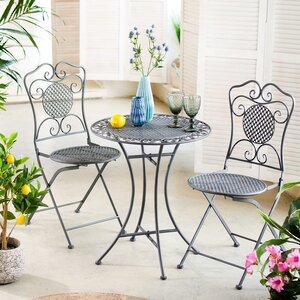 Комплект садовой мебели Ферарра: 1 стол + 2 стула, серый Edelman фото 1