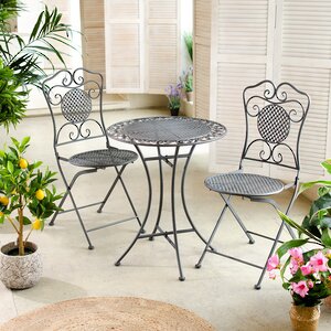 Комплект садовой мебели Ферарра: 1 стол + 2 стула, серый Edelman фото 4