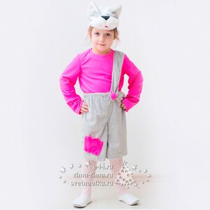 Карнавальный костюм Котёнок, рост 104-116 см, розовый Бока С фото 1