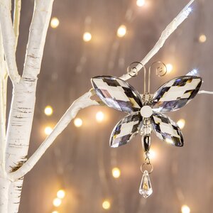 Елочное украшение Мотылек Бриллиантовый 8 см прозрачный акрил, клипса Forest Market фото 1