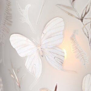 Подвесной стеклянный подсвечник Бабочки Контульме 17 см серый Boltze фото 4