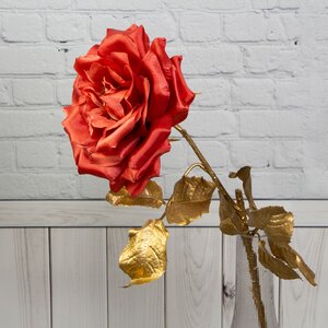 Искусственная роза Глория Деи 57 см, коралловая EDG фото 3