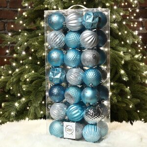 Набор пластиковых шаров Shine Collection: Frozen Lake 8 см, 42 шт Winter Deco фото 2