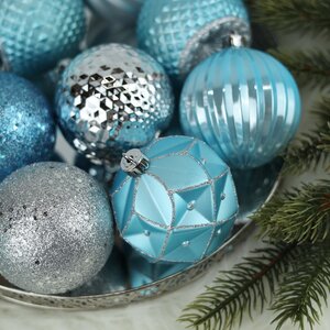 Набор пластиковых шаров Shine Collection: Frozen Lake 8 см, 42 шт Winter Deco фото 5