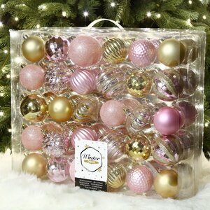 Набор пластиковых шаров Magic Suite: Rosy Glam 6-7 см, 60 шт Winter Deco фото 2