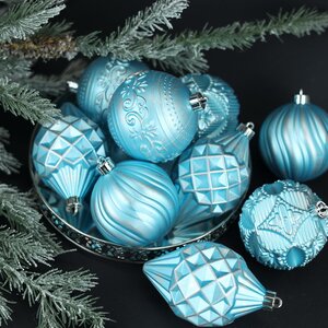 Набор пластиковых шаров Winter Candy: Light Blue 8 см, 16 шт Winter Deco фото 1
