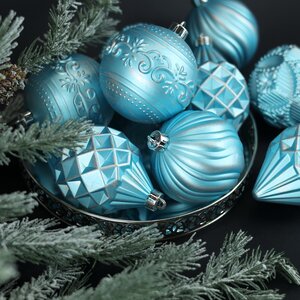 Набор пластиковых шаров Winter Candy: Light Blue 8 см, 16 шт Winter Deco фото 4