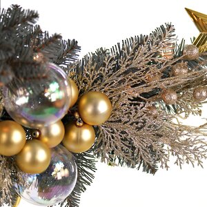 Хвойное украшение с лампочками Christmas Moon 76 см, 35 теплых белых ламп, ПВХ A Perfect Christmas фото 3