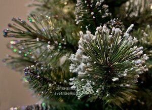 Искусственная сосна Royal Pine с льдинками и заснеженными шишками 183 cм, ЛЕСКА + ПВХ National Tree Company фото 2