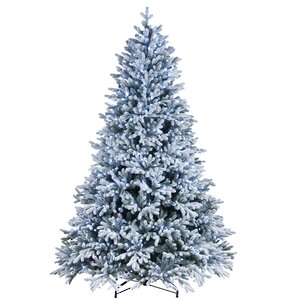 Искусственная елка с огоньками Гамильтон заснеженная 213 см, 600 холодных белых ламп, ЛИТАЯ + ПВХ National Tree Company фото 2