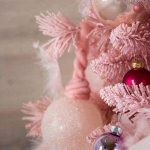 Искусственная розовая елка Teddy Pink заснеженная 150 см, ЛЕСКА + ПВХ A Perfect Christmas фото 3