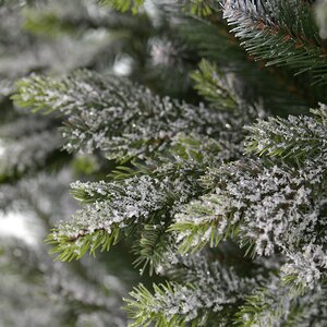 Искусственная елка Lugano Frosted 220 см, ЛИТАЯ + ПВХ, с деревянной подставкой A Perfect Christmas фото 2