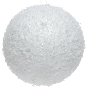 Набор елочных шаров Снежки Shiny 10 см, 2 шт Kaemingk фото 3