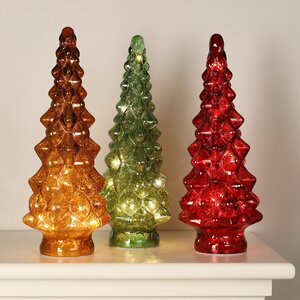 Новогодний светильник Елочка - Amber Cone 39 см, 10 LED ламп, на батарейках Kaemingk фото 6