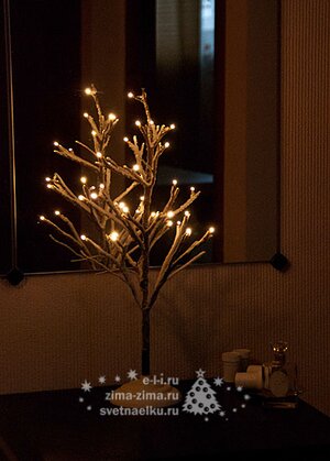 Мини дерево "Рождественское", на батарейках,  50 см, 24 LED ламп, теплый белый Kaemingk фото 3