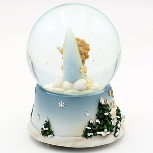 Музыкальный снежный шар Спящий Ангелок 15 см, на батарейках Sigro фото 4