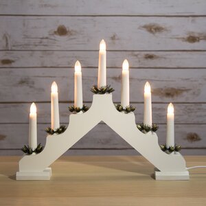 Светильник-горка Кристиан 40*30 см белый, 7 электрических свечей Kaemingk фото 2