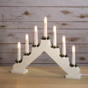 Светильник-горка Кристиан 40*30 см белый, 7 электрических свечей Kaemingk фото 3