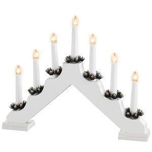 Светильник-горка Кристиан 40*30 см белый, 7 электрических свечей Kaemingk фото 4