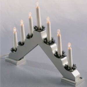 Светильник-горка Кристиан 40*30 см белый, 7 электрических свечей Kaemingk фото 1