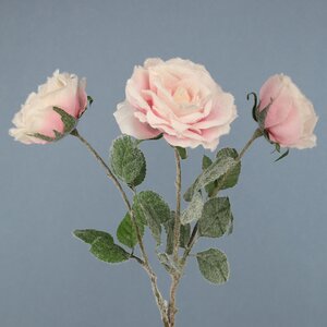 Роза в Инее 45 см нежно-розовая Kaemingk фото 3