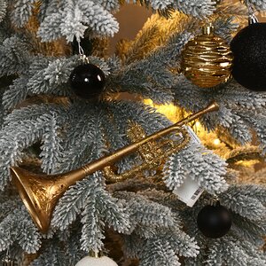 Искусственная елка с гирляндой и игрушками Финская: Christmas Jazz заснеженная 180 см, 540 теплых белых LED, контроллер, ЛИТАЯ 100% Winter Deco фото 5